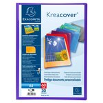Protège document personnalisable PP Kreacover 60 vues assortis EXACOMPTA