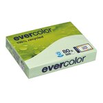 Ramette papier couleur recyclé clairefontaine evercolor a4 80 gr - 500 feuilles - vert clair - lot de 5