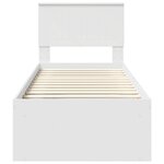 vidaXL Cadre de lit avec tête de lit Blanc 75 x 190 cm Pin massif
