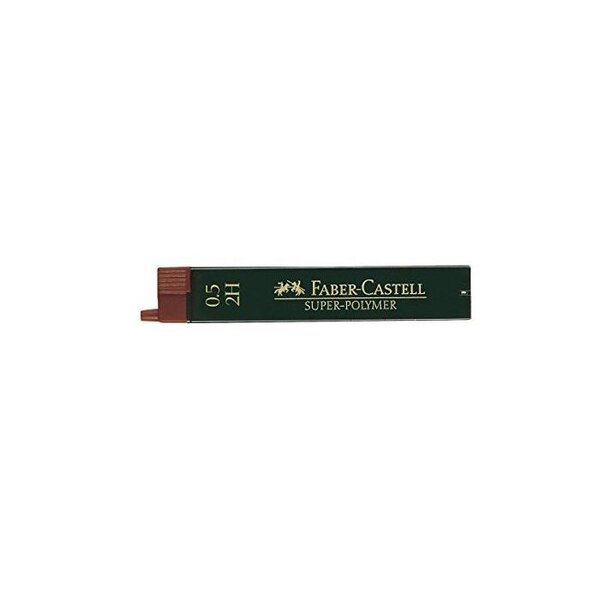 Boîte de 12 mines 0 5 mm Super Polymère 9065 S 2H x 12 FABER-CASTELL