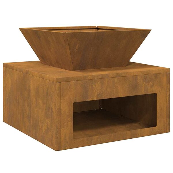 vidaXL Braise Rouillé 50 x 50 x 40 cm Acier résistant aux intempéries