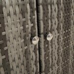 vidaXL Armoire de rangement avec étagère Gris 100 x 36 x 102 cm Rotin