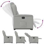 vidaXL Fauteuil inclinable électrique gris nuage tissu