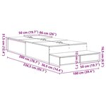 vidaXL Cadre de lit avec rangement Gris béton 236.5 x 100 x 31.5 cm