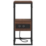 vidaXL Table de chevet avec tiroir Chêne marron 41.5 x 26 x 60.5 cm