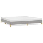 vidaXL Cadre de lit sans matelas gris clair 200x200 cm tissu