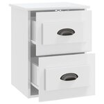 vidaXL Table de chevet murale blanc brillant 41 5x36x53 cm
