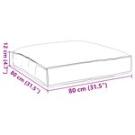 vidaXL Coussin pour assise de palette Bordeaux 80 x 80 x 12 cm