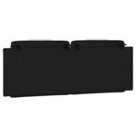 vidaXL Coussin de tête de lit noir et blanc 140 cm similicuir