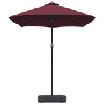 vidaXL Parasol de jardin Rouge bordeaux 385 x 209 x 244 cm tissu