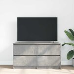 vidaXL Meuble TV gris béton 100x35x54 cm bois d'ingénierie
