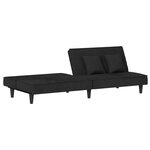 vidaXL Canapé-lit noir Velours