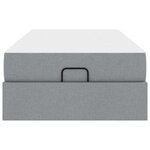 vidaXL Cadre de lit avec matelas Gris clair 80 x 200 cm tissu