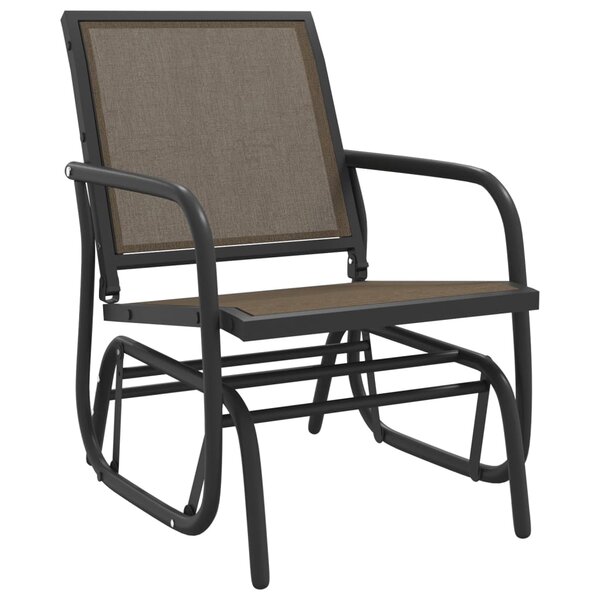 vidaXL Chaise oscillante de jardin marron 61x76x87 cm textilène/acier