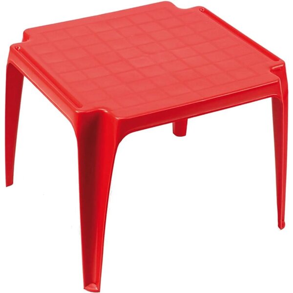 PROGARDEN W00208 - Table pour enfants rouge 50 x 50 cm