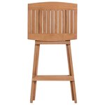 vidaXL Tabourets de bar pliables lot de 4 Bois de teck massif