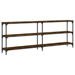 vidaXL Table console chêne fumé 200x29x75 cm bois d'ingénierie