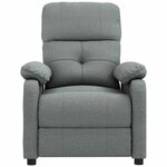 vidaXL Fauteuil inclinable Gris foncé Tissu