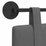 vidaXL Tête de lit suspendue Gris foncé Tissu