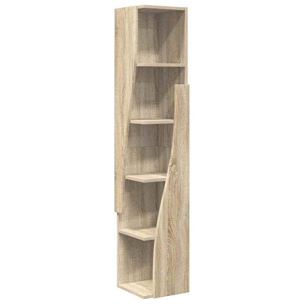 vidaXL Meuble d'angle Chêne Sonoma 27 5x27x140cm Bois d'ingénierie