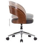 vidaXL Chaises pivotantes à manger lot de 2 bois courbé et similicuir