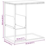 vidaXL Table d'appoint Blanc 55x36x59 5 cm Bois d'ingénierie