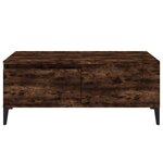 vidaXL Table basse Chêne fumé 90x50x36 5 cm Bois d'ingénierie