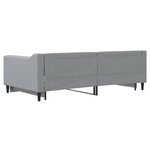 vidaXL Lit de jour avec lit gigogne gris clair 100x190 cm tissu
