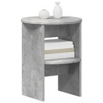 vidaXL Meuble d'appoint Gris Béton Ø40 x 50 cm Bois d’ingénierie