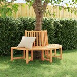 vidaXL Banc circulaire demi-rond Ø160 cm bois massif de teck