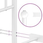 vidaXL Cadre de lit métal sans matelas avec pied de lit blanc 75x190cm