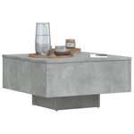 vidaXL Table basse gris béton 60x60x31 5 cm bois d'ingénierie