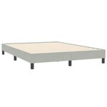 vidaXL Sommier à lattes de lit et matelas et LED gris clair 160x210cm velours