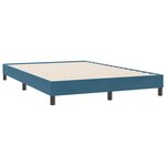 vidaXL Sommier à lattes de lit et matelas bleu foncé 140x220cm velours