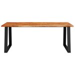 vidaXL Table à manger 200x90x75 cm bois d'acacia solide à bord vif