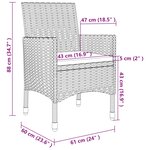 vidaXL Ensemble à dîner de jardin coussins 5 Pièces Résine tressée Verre