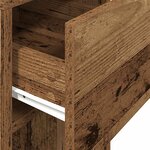 vidaXL Support de tour d'ordinateur avec tiroir vieux bois 30x44x74 cm