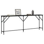 vidaXL Table console noir 200x29x75 cm bois d'ingénierie