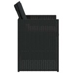 vidaXL Chaises de jardin lot de 4 avec coussins noir résine tressée