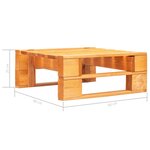 Vidaxl pouf palette de jardin bois de pin imprégné de marron miel