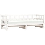 vidaXL Lit de jour avec lit gigogne blanc 90x190 cm bois de pin massif