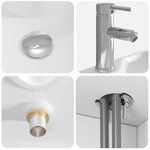 vidaXL Vanité de lavabo mural Blanc 49 5 x 41 x 62 5 cm