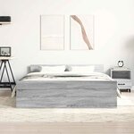vidaXL Cadre de lit sans matelas sonoma gris 120x200 cm