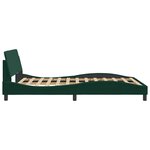 vidaXL Cadre de lit Dover vert foncé 120x200 cm velours