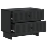 vidaXL Cabinet de chevet Noir 62 x 34 5 x 47 5 cm Bois d'ingénierie