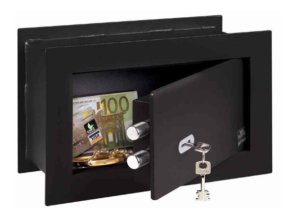 Coffre-fort mural PointSafe double panneton PW 2 S 4,5 L Noir BURG-WÄCHTER