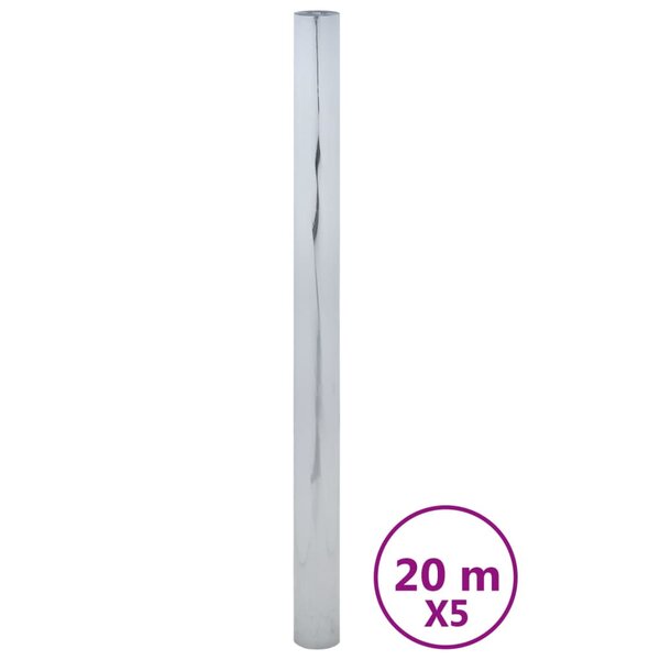 vidaXL Films solaires 5 Pièces effet réfléchissant statique argenté PVC