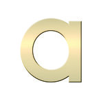 N° A en Laiton  adhésif puissant  50 mm x 2 mm