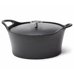 CUISINOX Casserole émaillée en fonte 1 6 L 20 cm Noir