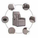 vidaXL Fauteuil inclinable taupe tissu